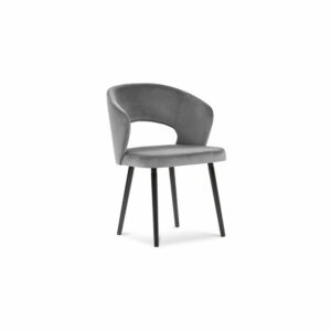 Sivá jedálenská stolička so zamatovým poťahom Windsor & Co Sofas Elpis Windsor & Co Sofas