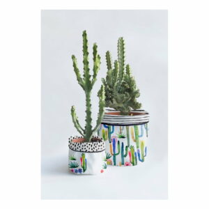 Sada 2 textilných kvetináčov Surdic Watercolor Cactus Surdic