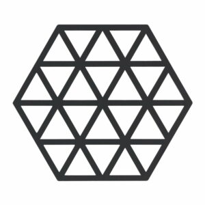 Čierna silikónová podložka pod horúce nádoby Zone Triangles Zone