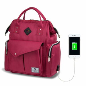Fuksiový batoh pre maminky s USB portom My Valice HAPPY MOM Baby Care Backpack Myvalice