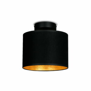 Čierne stropné svietidlo s detailom v zlatej farbe Sotto Luce MIKA Elementary XS CP Sotto Luce