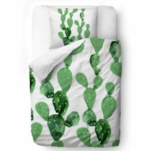 Obliečky na jednolôžko Butter Kings z bavlneného saténu Cactus Watercolour