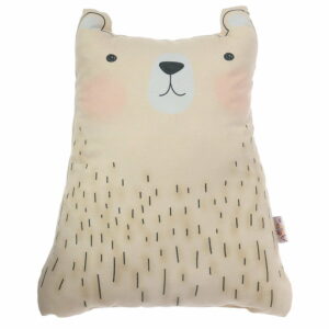 Hnedý detský vankúšik s prímesou bavlny Apolena Pillow Toy Bear Cute