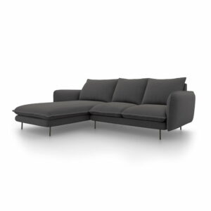 Tmavosivá rohová pohovka Cosmopolitan Design Vienna