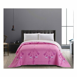 Obojstranný ružovo - biely pléd z mikrovlákna DecoKing Sweet Dreams