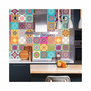 Sada 30 nástenných samolepiek Ambiance Wall Stickers Tiles Azulejos Mariska