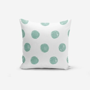 Obliečka na vankúš s prímesou bavlny Minimalist Cushion Covers Mind Green With Points
