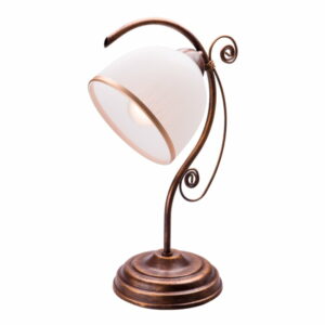 Bielo-hnedá stolová lampa Lamkur LAMKUR