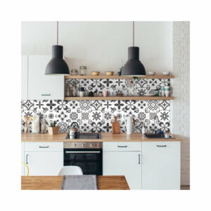 Sada 24 nástenných samolepiek Ambiance Wall Decal Cement Tiles Azulejos Erico