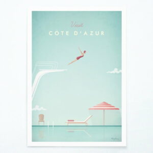 Plagát Travelposter Côte d'Azur