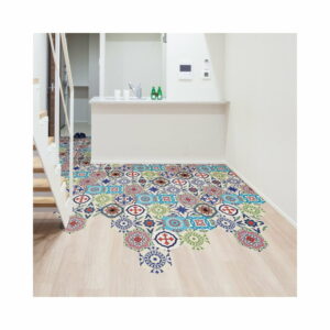 Sada 10 samolepiek na podlahu Ambiance Floor Stickers Hexagons Hannah