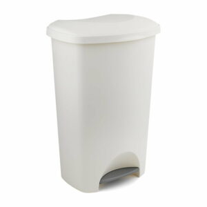 Krémový pedálový odpadkový kôš s vrchnákom Addis