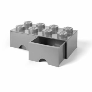 Sivý úložný box s dvoma zásuvkami LEGO® LEGO®