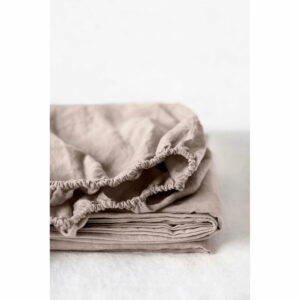 Svetlohnedá ľanová elastická plachta Linen Tales