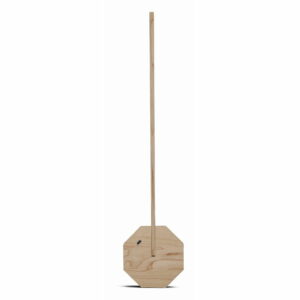 Svetlohnedá drevená stolová lampa Gingko Octagon Gingko