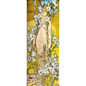 Reprodukcia obrazu Alfons Mucha - The Flowers Lily