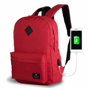 Červený batoh s USB portom My Valice SPECTA Smart Bag Myvalice