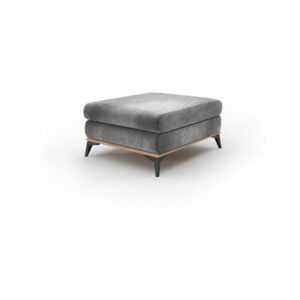 Sivý puf so zamatovým poťahom Windsor & Co Sofas Astre Windsor & Co Sofas
