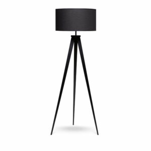 Stojacia lampa s kovovými nohami a čiernym tienidlom loomi.design Kiki loomi.design
