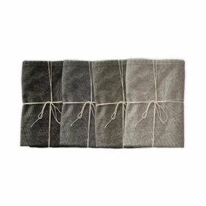 Sada 4 látkových obrúskov s prímesou ľanu Linen Couture Cool Grey