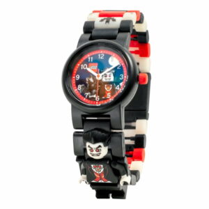 Čierne náramkové hodinky so skladacím remienkom a minifigúrkou LEGO® Vampire LEGO®