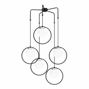 Čierne kovové závesné svietidlo Opviq lights Satyros Opviq lights
