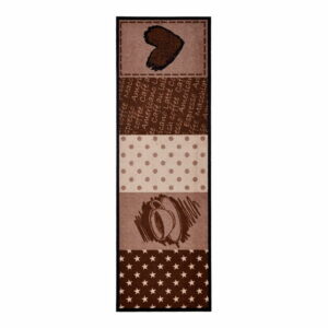 Hnedý kuchynský behúň Zala Living Coffee Heart