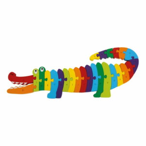 Vzdelávacie drevené puzzle Legler Crocodile ABC Legler