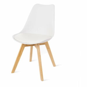 Sada 2 bielych stoličiek s bukovými nohami loomi.design Retro loomi.design