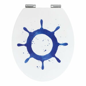 WC sedadlo z bambusu a drevovláknitej dosky Wenko Steering Wheel