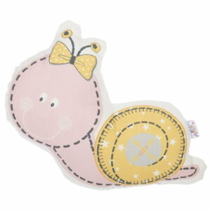 Ružový detský vankúšik s prímesou bavlny Apolena Pillow Toy Snail