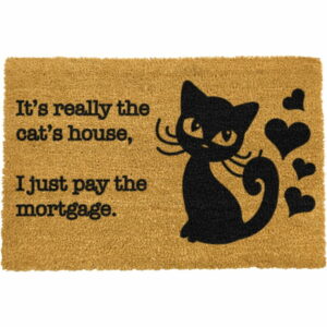 Rohožka z prírodného kokosového vlákna Artsy Doormats It's really the Cats House