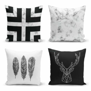 Sada 4 obliečok na vankúše Minimalist Cushion Covers Faria