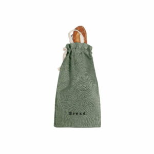 Látkový vak na chlieb s prímesou ľanu Linen Couture Bag Green Moss