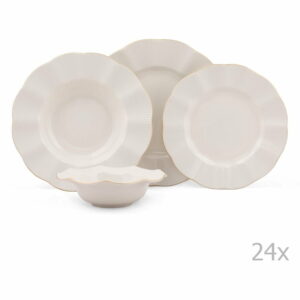 24-dielna sada tanierov z porcelánu Kutahya Waves Kütahya Porselen