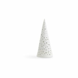 Biely vianočný svietnik z kostného porcelánu Kähler Design Nobili