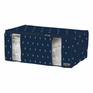 Tamvomodrý úložný box na oblečenie Compactor Kasuri
