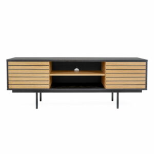 TV stolík z dubového dreva Woodman Stripe Woodman
