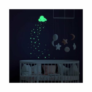 Svietiace samolepky na stenu Ambiance Hearts and Clouds Ambiance