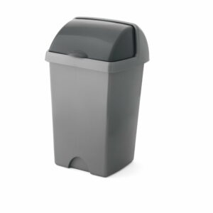 Väčší sivý odpadkový kôš Addis Roll Top