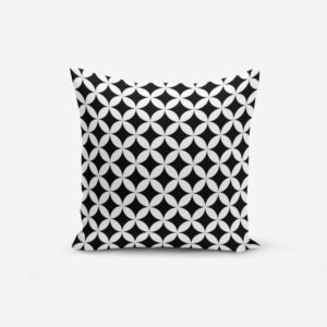 Čierno-biela obliečka na vankúš Minimalist Cushion Covers Black White Geometric