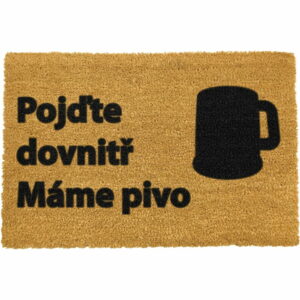 Rohožka z prírodného kokosového vlákna Artsy Doormats Pivo