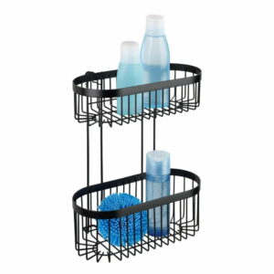 Čierny nástenný košík Wenko Classic Plus 2 Tier Wenko