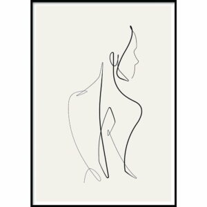 Nástenný plagát v ráme SKETCHLINE/NAKED