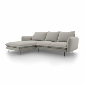 Svetlosivá rohová pohovka Cosmopolitan Design Vienna