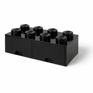 Čierny úložný box s dvoma zásuvkami LEGO® LEGO®