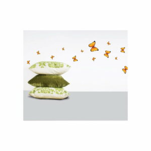 Sada 18 nástenných samolepiek Ambiance Yellow Butterflies Sticker Ambiance