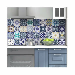 Sada 60 nástenných samolepiek Ambiance Wall Decal Tiles Azulejos Cyprus