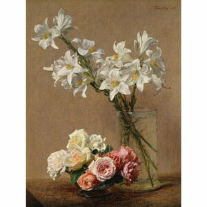 Reprodukcia obrazu Henri Fantin-Latour - Roses and Lilies