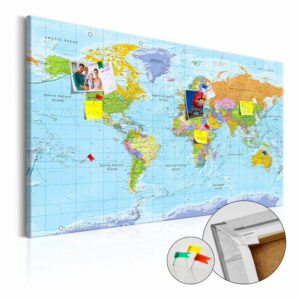 Nástenka s mapou sveta Bimago Orbis Terrarum 90 × 60 cm Bimago